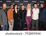 Small photo of LOS ANGELES - JAN 14: Joe Halpin, Arlen Escarpeta, Katrina Law, J.J. Soria, Elisabeth Rohm, Ryan Kwanten, Cory Hardrict at "The Oath" Photo Call at the Langham Huntington Hotel on January 14, 2018 in