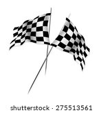 black and white checkered flag  ... | Shutterstock .eps vector #275513561