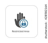 Restricted Area Icon. Flat...