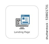 landing page icon. business and ... | Shutterstock .eps vector #528821731