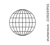 globe lines symbol. minimal... | Shutterstock .eps vector #2150245931