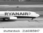 Small photo of BOLOGNA, ITALY - OCTOBER 16, 2010: Ryanair aircraft taxies at Bologna Airport, Italy. Ryanair carried 79.6 million passengers in 2012, becoming 2nd largest airline in Europe.