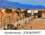Small photo of WARZAZAT, MOROCCO - FEBRUARY 18, 2022: Oscar Hotel by the Atlas Studios in Morocco. Atlas Studios is one of largest film studio towns in the world by total area.