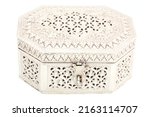 Small photo of Beautiful Hand-crafted pure silver jewelry box. In Indian royalties and higher spectra of society Pure Silver metal ware used to be a common sight.