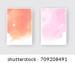 watercolor color design banners ... | Shutterstock .eps vector #709208491