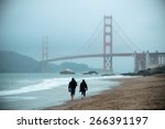 Golden Gate Bridge in San Francisco at Baker Beach.