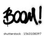 graffiti boom word sprayed in... | Shutterstock .eps vector #1563108397