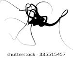 abstract curled shape in black... | Shutterstock .eps vector #335515457