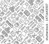 seamless pattern with toys... | Shutterstock .eps vector #1471643507