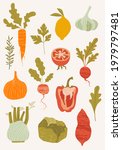 set of hand drawn vegetables.... | Shutterstock .eps vector #1979797481