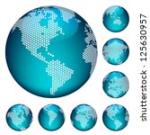 vector dotted globes. eps10 | Shutterstock .eps vector #125630957
