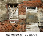 Rusty Window And Door  Graffiti