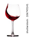 Moving Red Wine Glass Over A...