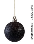 Black Christmas Ball Isolated