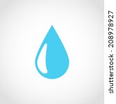 Water Drop Icon Isolated On...