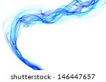 Abstract Blue Smoke Waves