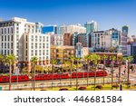 San Diego, California cityscape at the Gaslamp Quarter.