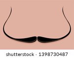 Moustache Icon Vector In The...