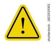 yellow caution sign or alert... | Shutterstock .eps vector #1821019301