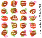 sale stickers collection.... | Shutterstock .eps vector #739674604
