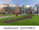 Small photo of Belgrade, Serbia - December 31, 2022: Statue of Writer Branislav Nusic in Park Dr Zorana Djindjica at Republic Square Winter Day in Capital City.