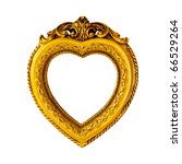 Gold frame in heart shape...
