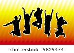 happy young group of people | Shutterstock .eps vector #9829474
