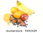 assorted fruit isolated on white | Shutterstock . vector #9492439