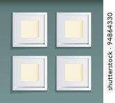 modern white wood picture frame ... | Shutterstock .eps vector #94864330