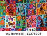 detail of a mexican blanket for ... | Shutterstock . vector #11375305