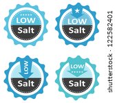 low salt food labels. | Shutterstock .eps vector #122582401