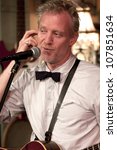 Small photo of BYRAM, NJ - JULY 12: Chris Barron performs at Salt Gastropub on July 12, 2012 in Byram, NJ. The frontman for The Spin Doctors recovered from vocal cord paralysis and is plans to release a solo album.