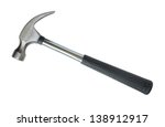 Iron hammer isolated on a white ...
