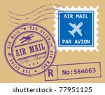 Set Of Air Mail Symbols  Vector ...