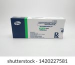 Small photo of MANILA, PH - JUNE 10: Pfizer Zithromax antibacterial tablet box on June 10, 2019 in Manila, Philippines.