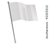 white flag isolated | Shutterstock . vector #92325313