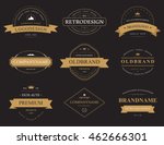 set of classic vintage or retro ... | Shutterstock .eps vector #462666301