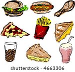 Fast Food Icons  Hand Drawn...