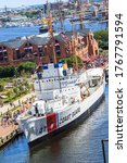 Small photo of Baltimore, MD, USA - June 16, 2012: USCGC Taney, notable as the last ship floating that fought in the attack on Pearl Harbor, is now a museum ship in Inner Harbor in Baltimore, MD.