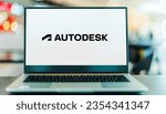 Small photo of POZNAN, POL - OCT 22, 2021: Laptop computer displaying logo of Autodesk, an American producer of software for the architecture, engineering, construction, manufacturing, media, and education