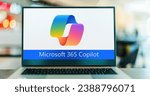 Small photo of POZNAN, POL - NOV 15, 2023: Laptop computer displaying logo of Microsoft 365 Copilot, an artificial intelligence assistant feature introduced by Microsoft in 2023