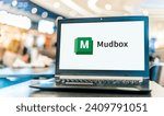 Small photo of POZNAN, POL - DEC 24, 2023: Laptop computer displaying logo of Autodesk Mudbox, a proprietary computer-based 3D sculpting and painting tool