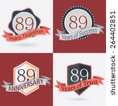 89th anniversary   89 years... | Shutterstock .eps vector #264402851
