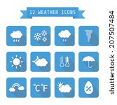 set of  weather icon with... | Shutterstock .eps vector #207507484