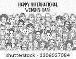 banner for international women... | Shutterstock .eps vector #1306027084