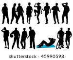 young people silhouettes. this... | Shutterstock .eps vector #45990598