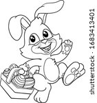 Easter Bunny Rabbit Cartoon...