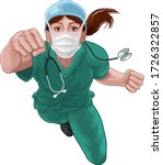 a super hero woman doctor or... | Shutterstock .eps vector #1726322857