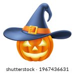 a pumpkin halloween carved jack ... | Shutterstock . vector #1967436631