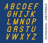 yellow alphabet letters on blue ... | Shutterstock .eps vector #1681598614